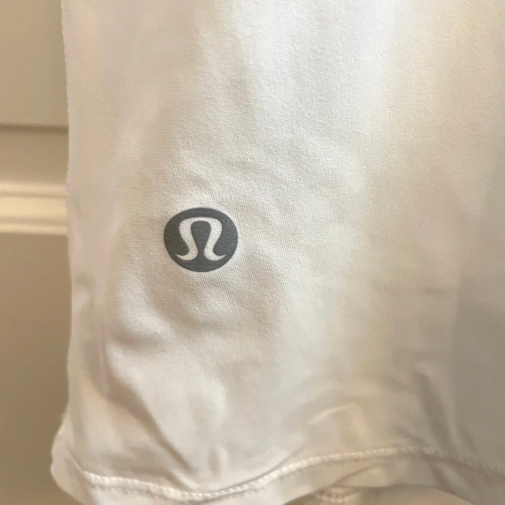 White lululemon tank top with built in sports bra! - Picture 3 of 3